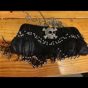 Skull purse. Fringe. Super cute